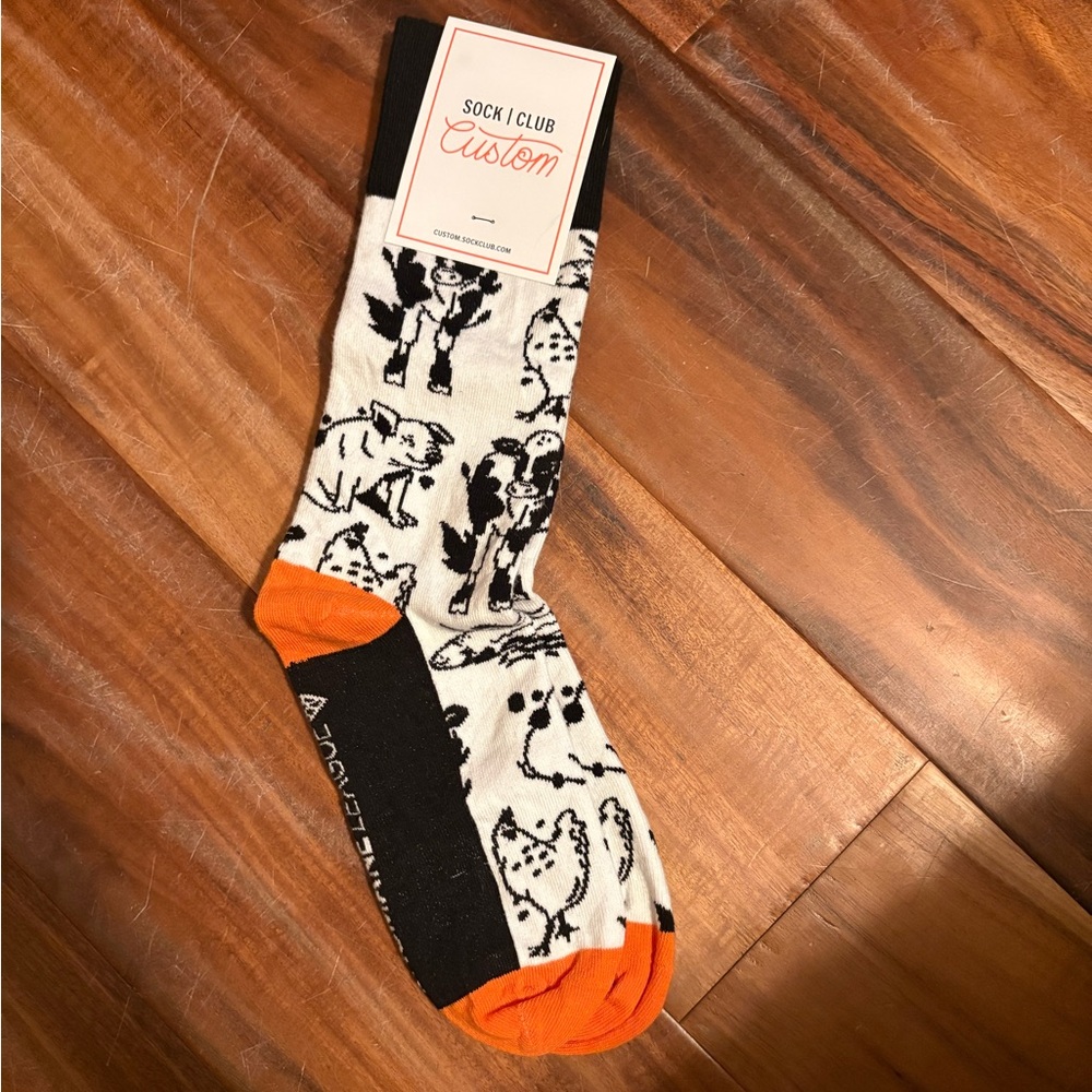 Sock Club Custom Crew Socks Graphic Print Made in‎ USA NWT (A1)